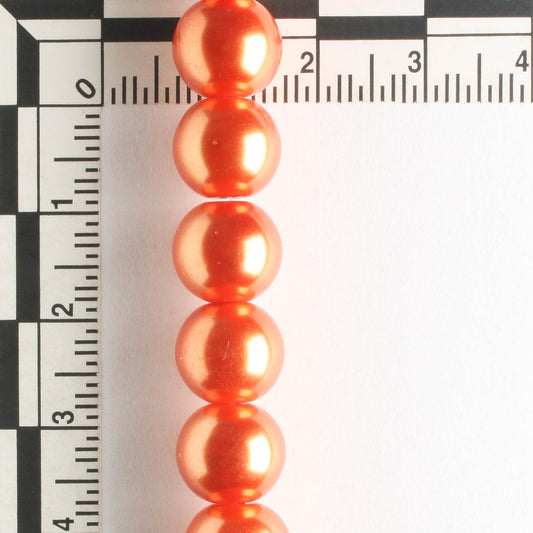 10mm Glass Pearls - 8" strand