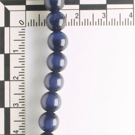 8mm Cat's Eye Glass - 8" strand