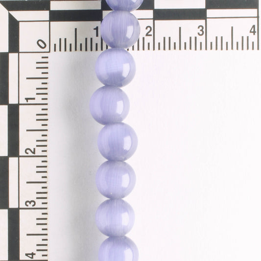 8mm Cat's Eye Glass - 8" strand