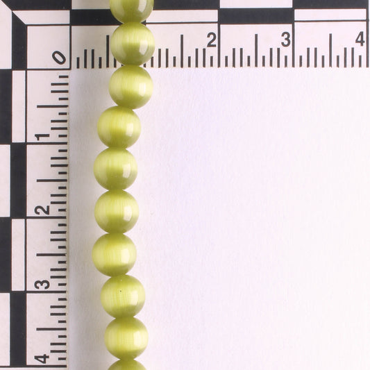 6mm Cat's Eye Glass - 8" strand