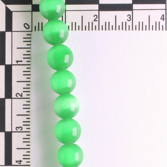 8mm Cat's Eye Glass - 8" strand