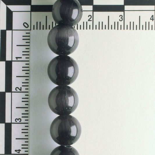 10mm Cat's Eye Glass - 8" strand