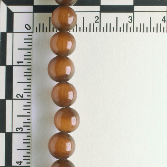 8mm Cat's Eye Glass - 8" strand