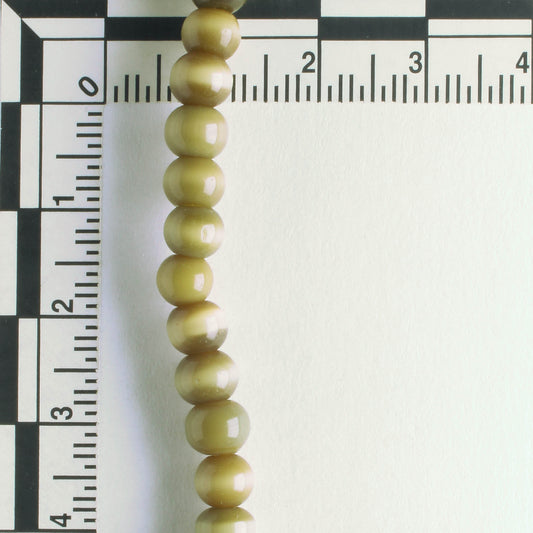 6mm Cat's Eye Glass - 8" strand