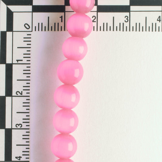 8mm Cat's Eye Glass - 8" strand
