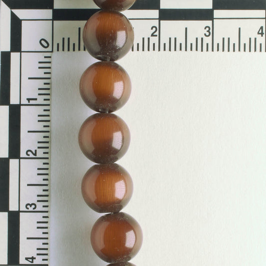 10mm Cat's Eye Glass - 8" strand