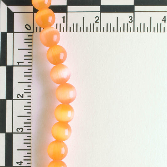 6mm Cat's Eye Glass - 8" strand