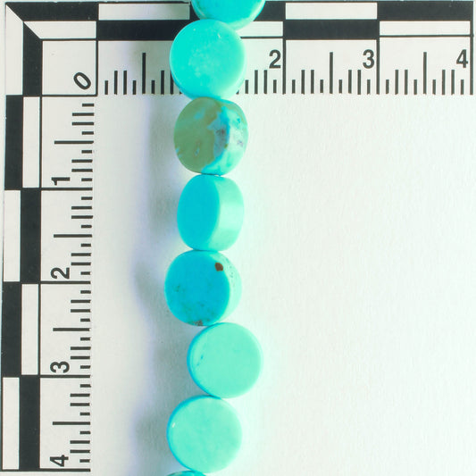 Chalk Turquoise, Dyed - 8" strand