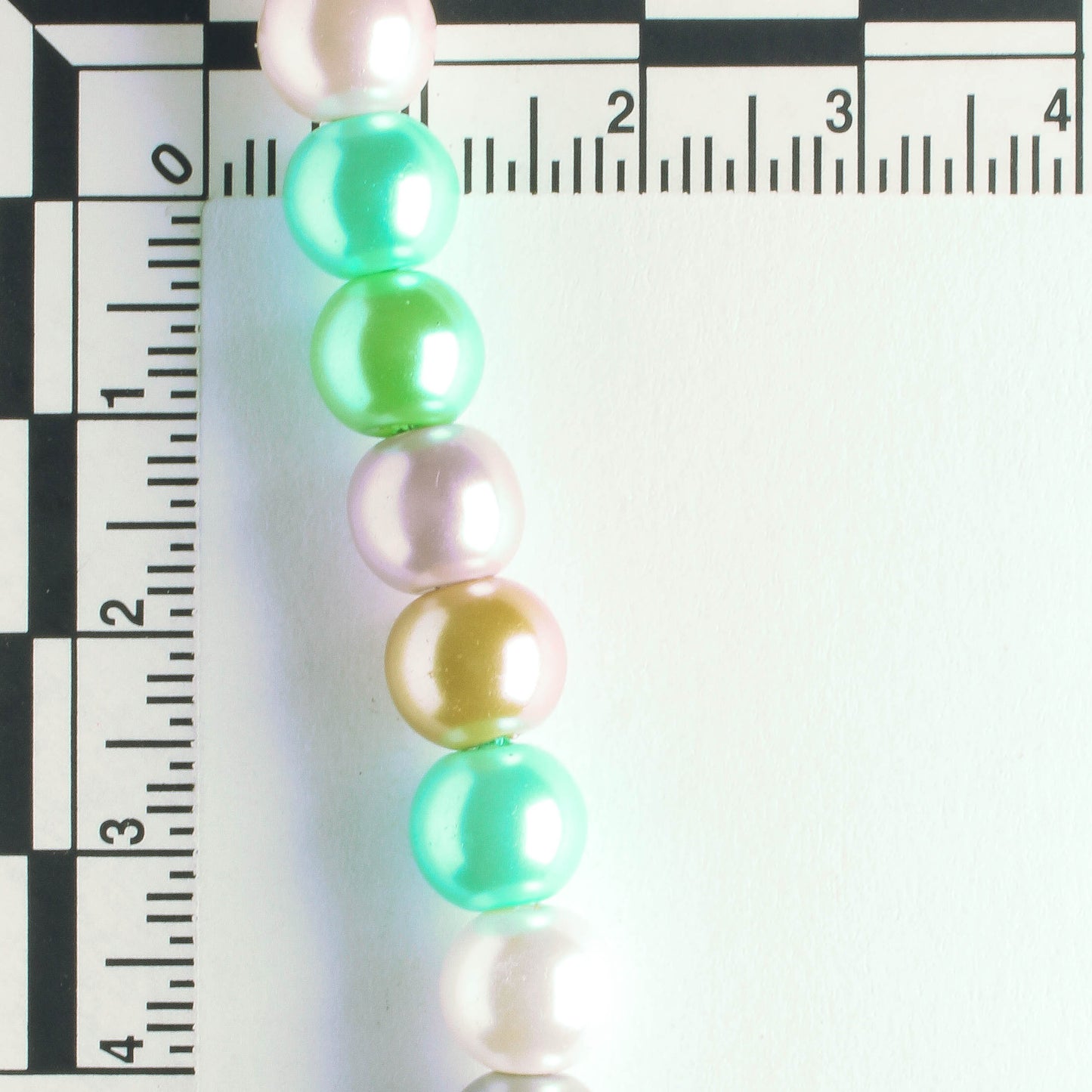 8mm Glass Pearls - 8" strand
