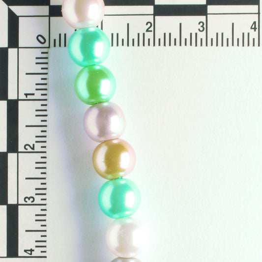 8mm Glass Pearls - 8" strand