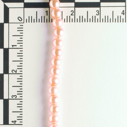 4mm Glass Pearls - 8" strand