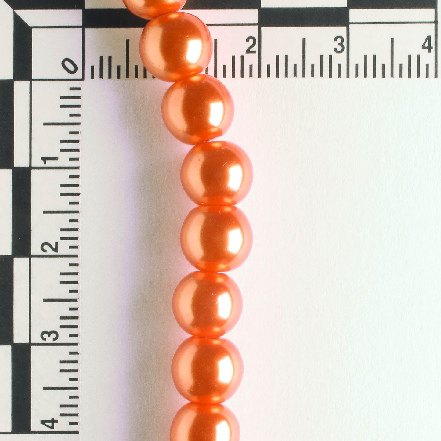 8mm Glass Pearls - 8" strand