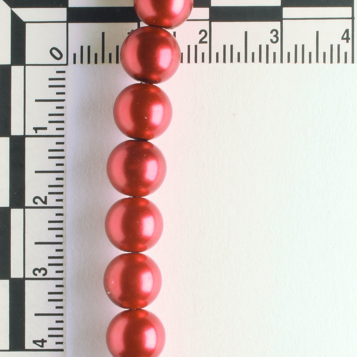 8mm Glass Pearls - 8" strand