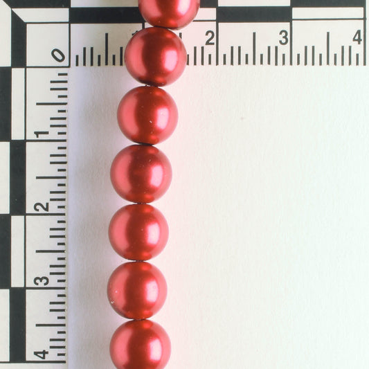 8mm Glass Pearls - 8" strand