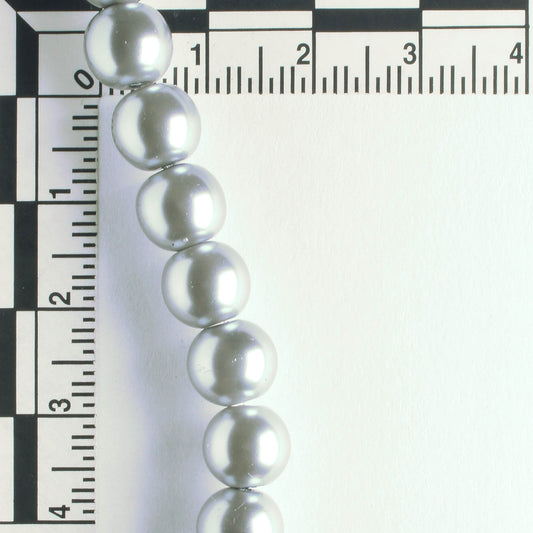8mm Glass Pearls - 8" strand