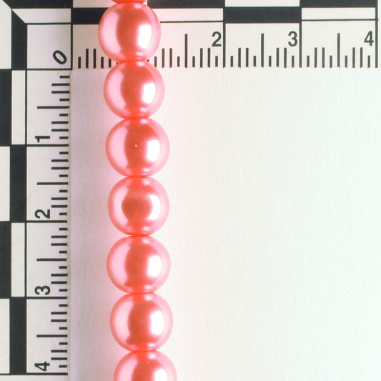 8mm Glass Pearls - 8" strand