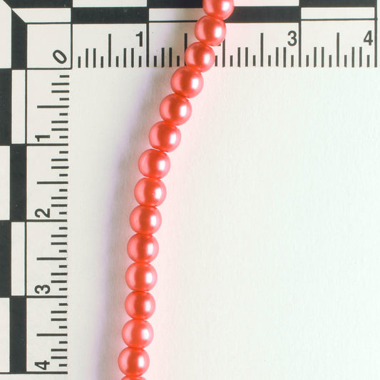 4mm Glass Pearls - 8" strand