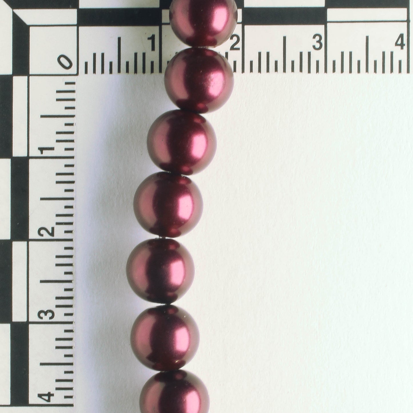 8mm Glass Pearls - 8" strand