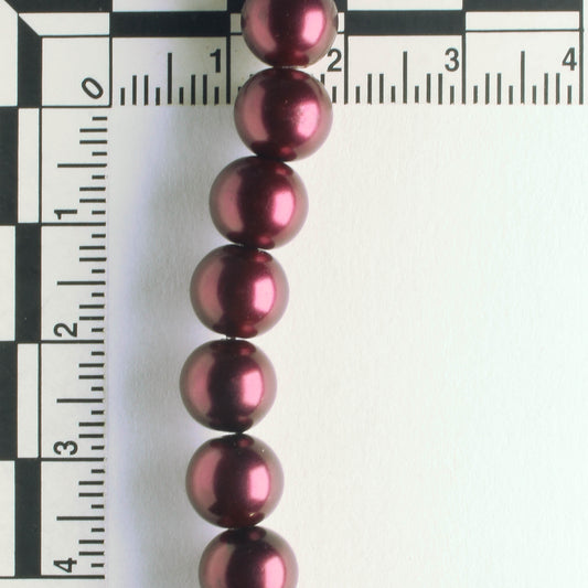 8mm Glass Pearls - 8" strand