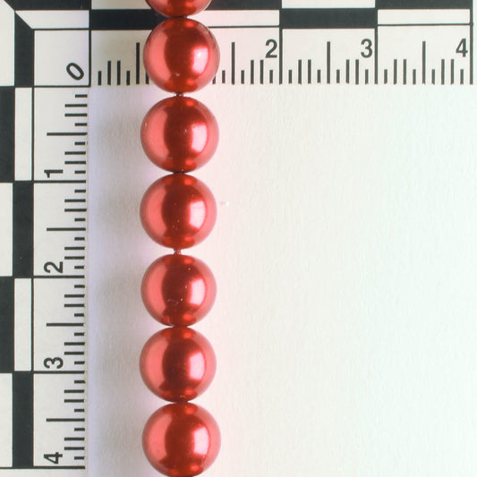 8mm Glass Pearls - 8" strand