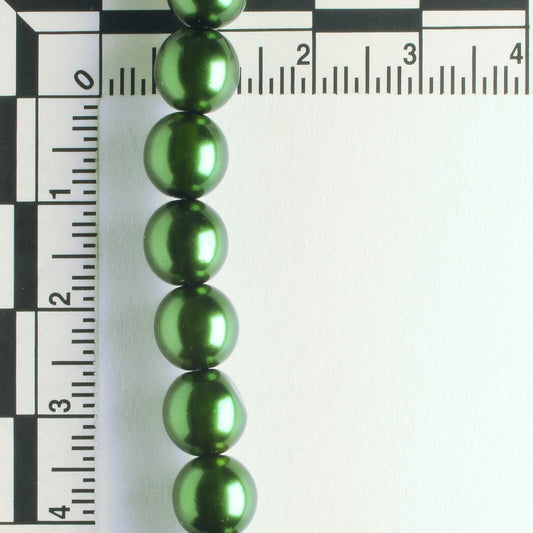 8mm Glass Pearls - 8" strand
