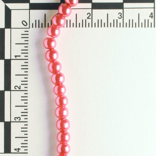 4mm Glass Pearls - 8" strand
