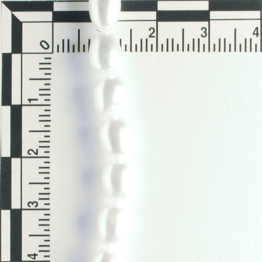 8mm x 6mm Glass Pearls - 8" strand