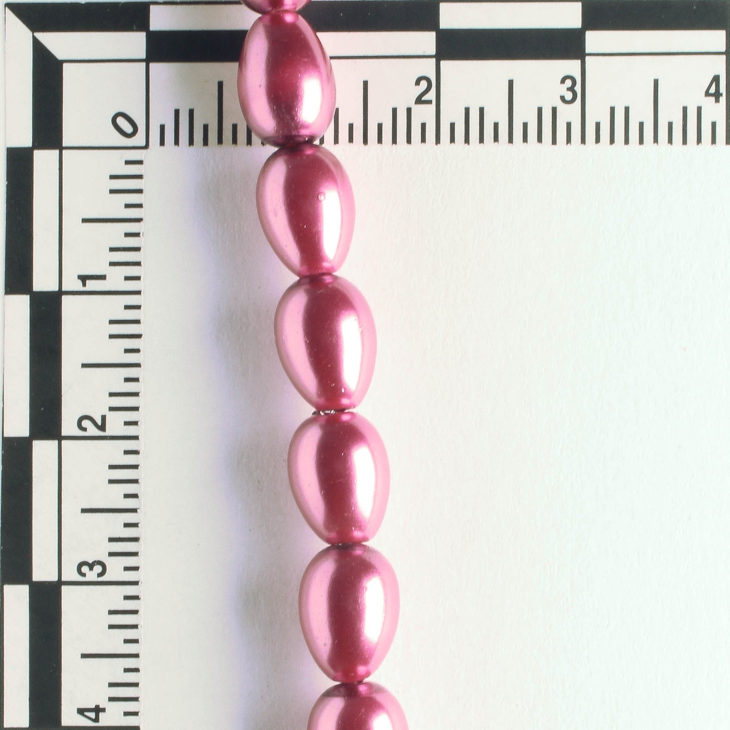 9mm x 7mm Glass Pearls - 8" strand