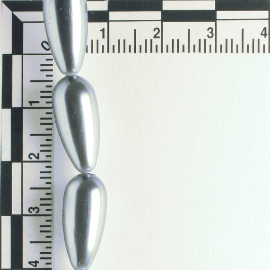 18mm x 8mm Glass Pearl - 8" strand