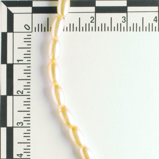 7mm x 4mm Glass Pearls - 8" strand