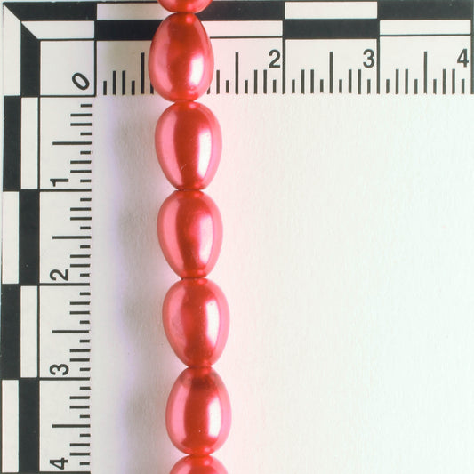 9mm x 7mm Glass Pearls - 8" strand