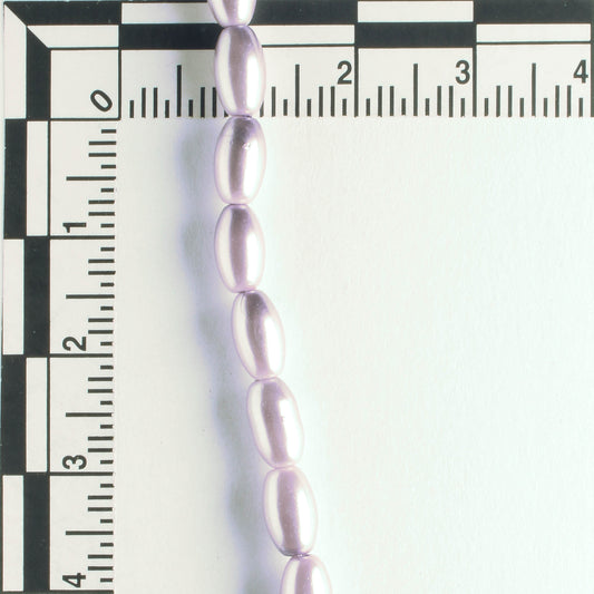 7mm x 4mm Glass Pearls - 8" strand