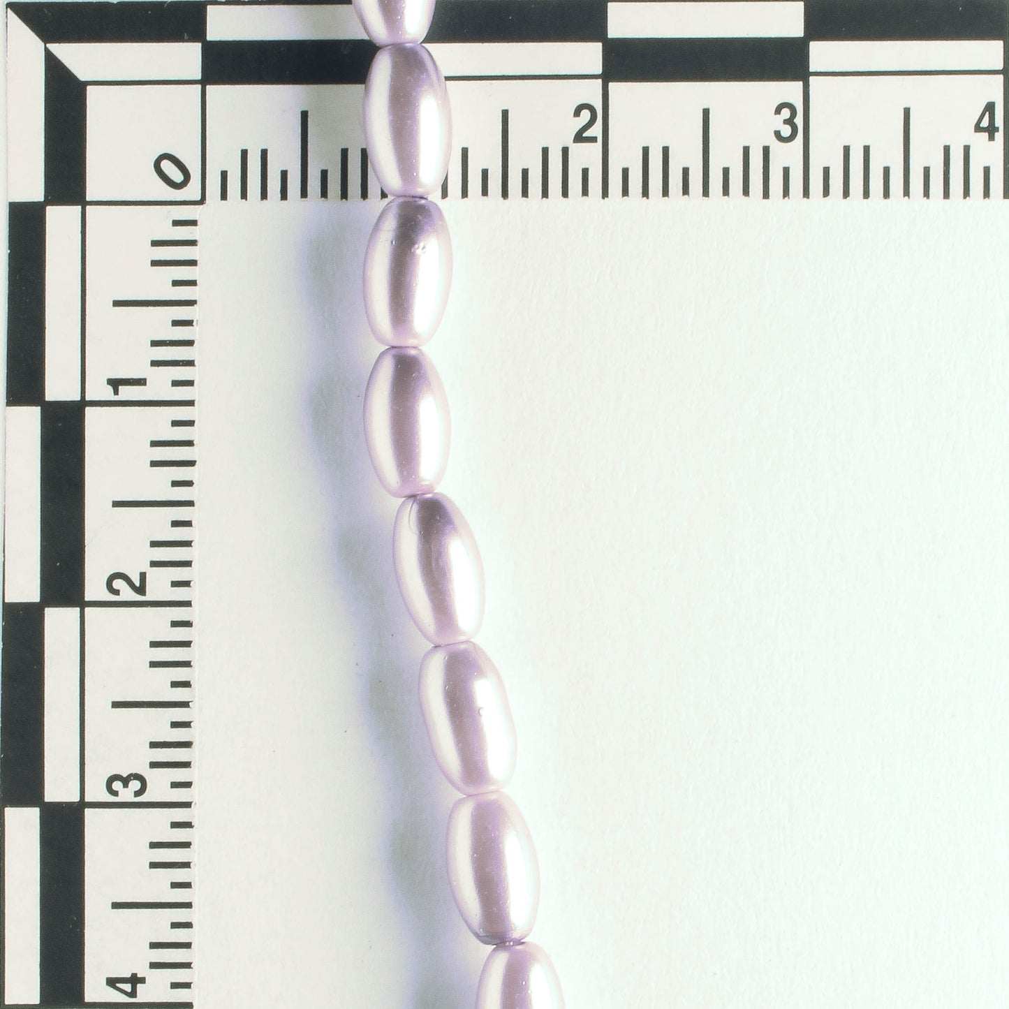 7mm x 4mm Glass Pearls - 8" strand