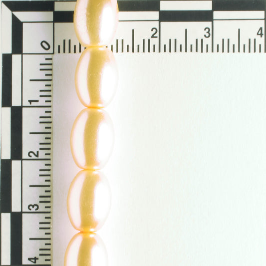 11mm x 9mm Glass Pearl - 8" strand