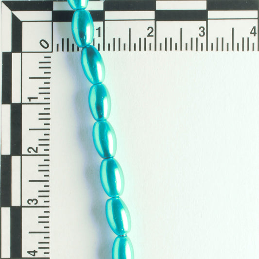 7mm x 4mm Glass Pearl - 8" strand