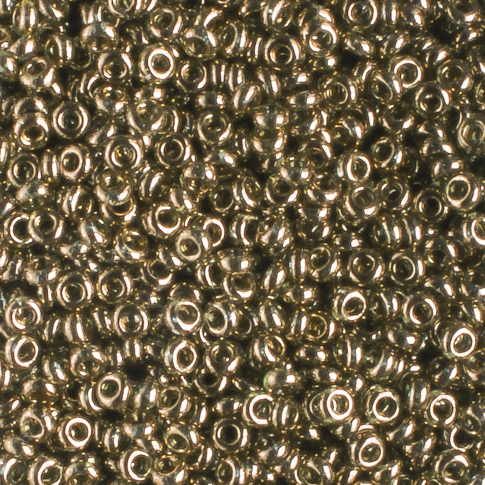 11/0 Demi Round Gold Luster Montana Blue - 10 grams