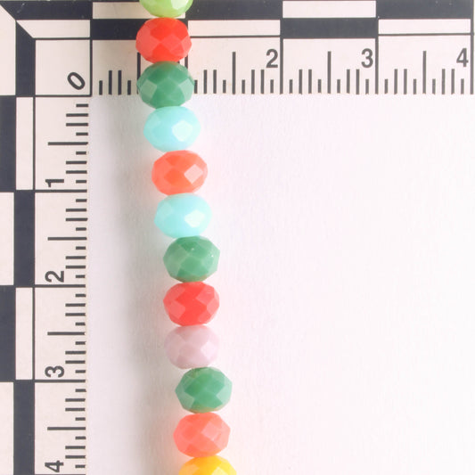 Chinese Crystal Rondelles - 8" strand