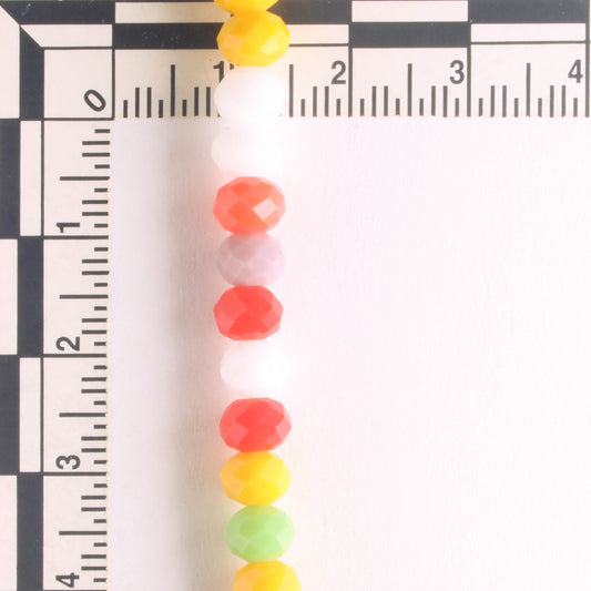 Chinese Crystal Rondelles - 8" strand