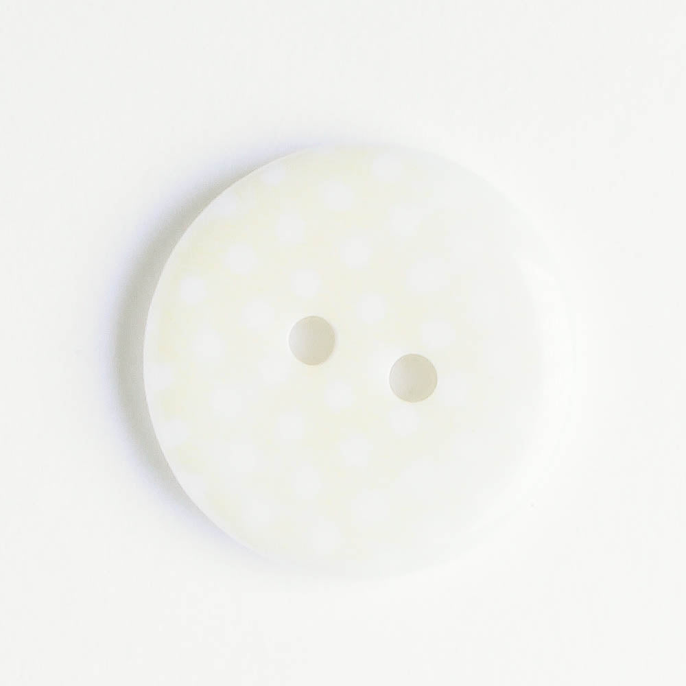Button - Yellow Dots - Plastic