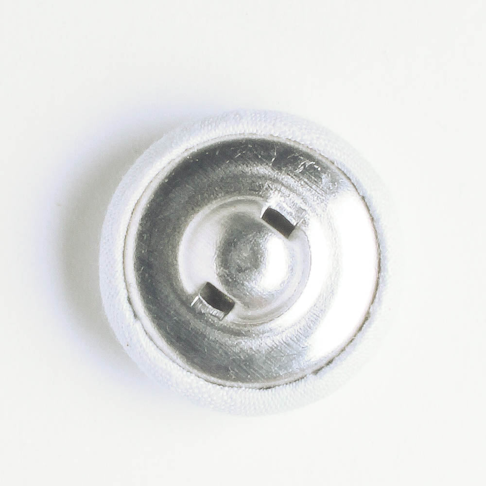 Fabric Covered Button - White Snowflake