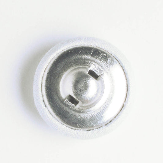 Fabric Covered Button - White Snowflake