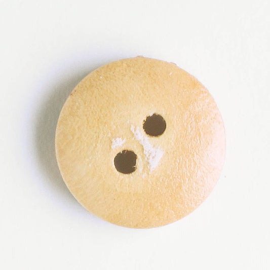 Button - Tan Plaid - Wood