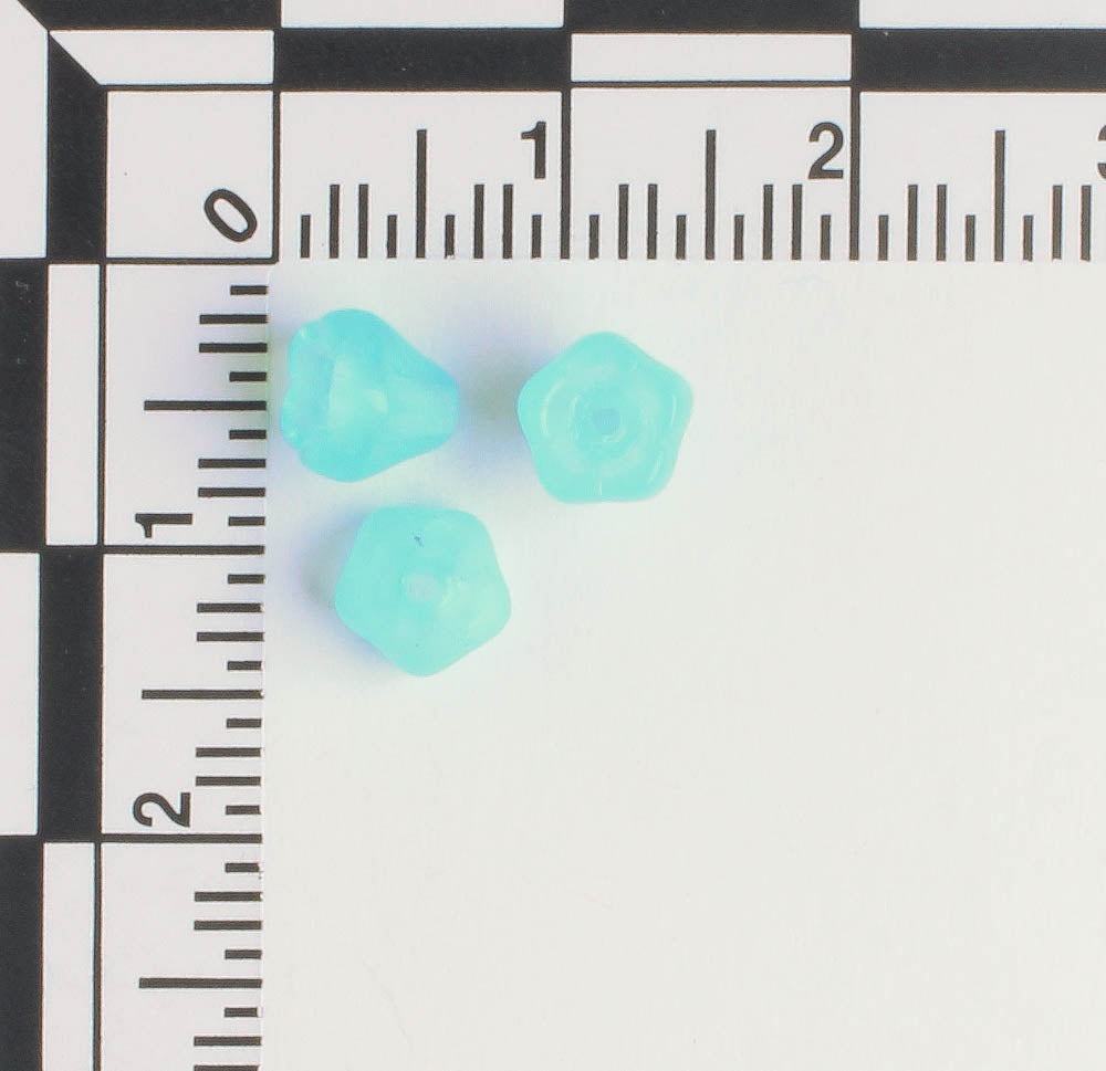 5x6mm Bell Flower - Light Blue - qty 25