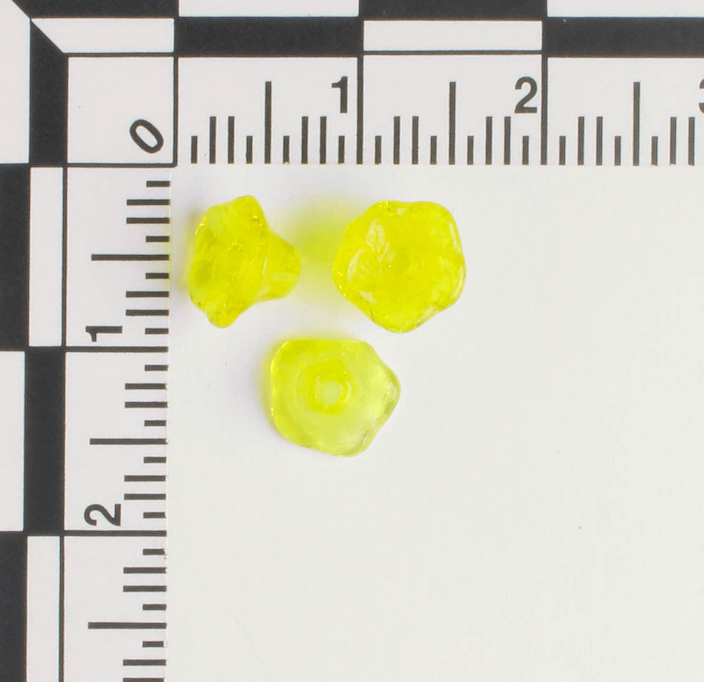 4x6mm Bell Flower - Yellow - qty 25