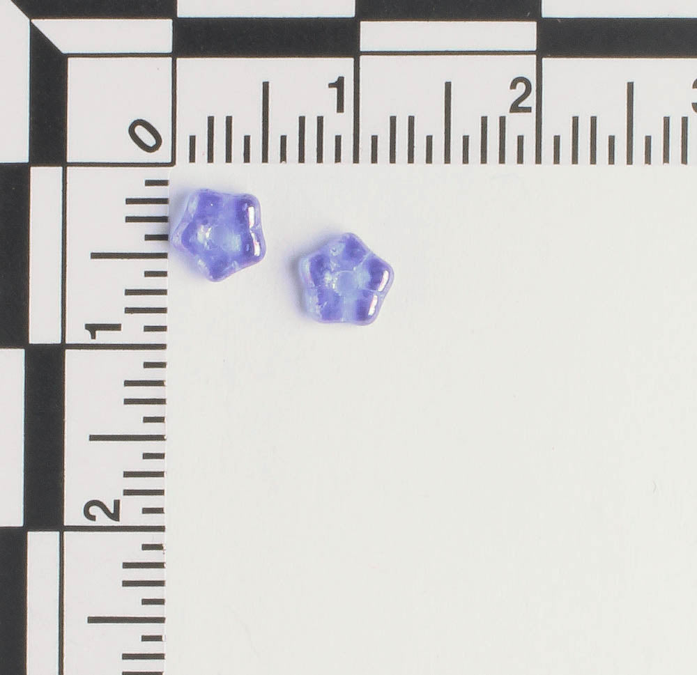 5mm Daisy Spacer- Blue Luster - qty 50