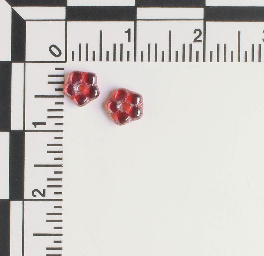 5mm Daisy Spacer- Red Luster - qty 50