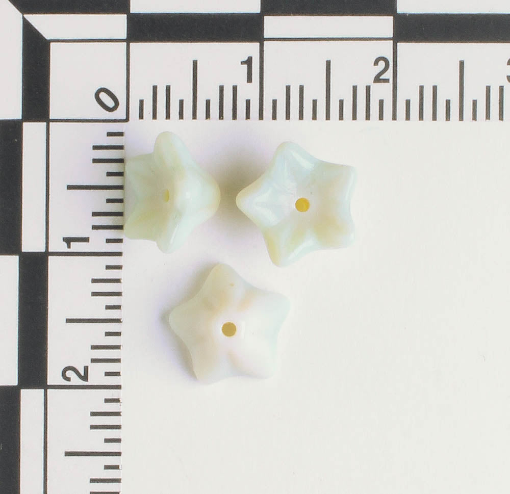 5x8mm Bell Flower - Light Green Mix - qty 25