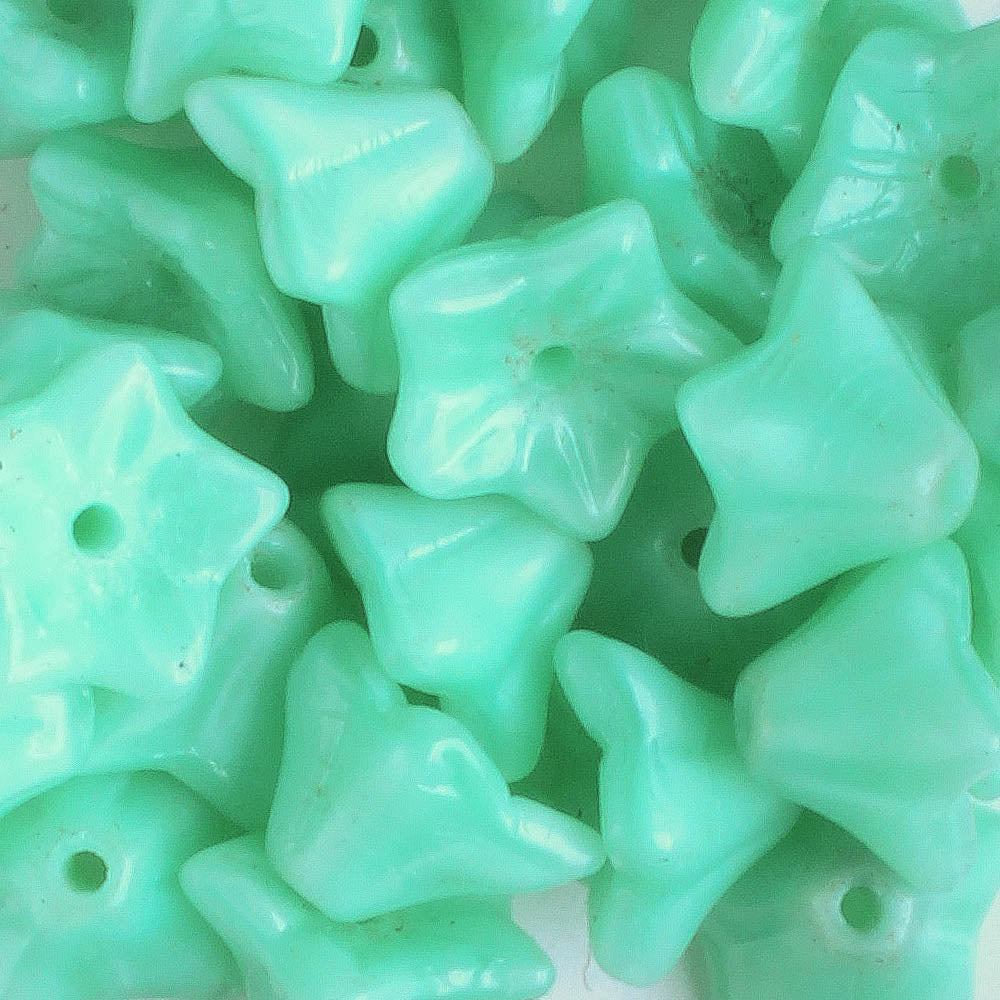 5x8mm Bell Flower - Spearmint - qty 25