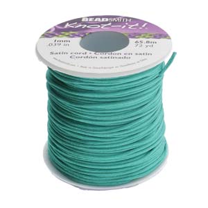 1mm Satin Cord - Turquoise - yard