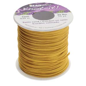 1mm Satin Cord - Camel - yard